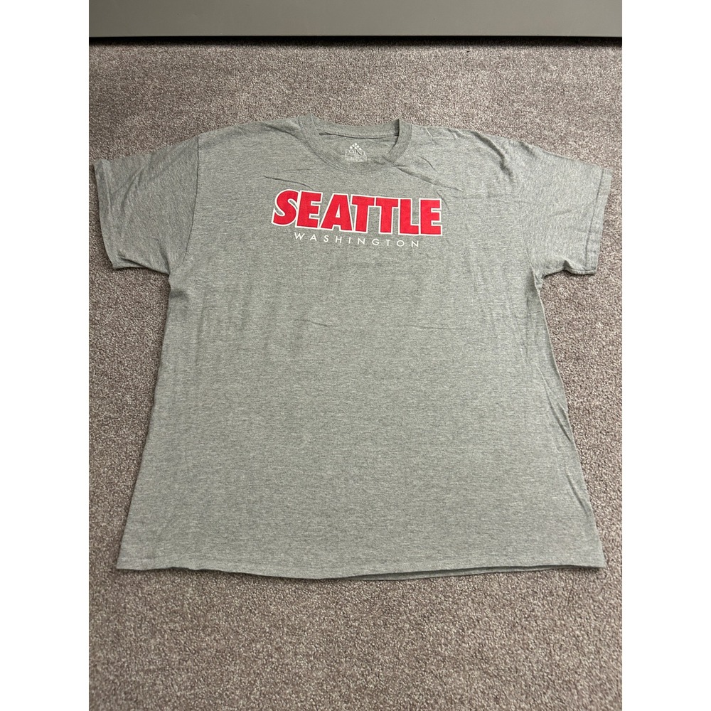 Point Sportswear Seattle Washington T-Shirt Mens XL‎ Gray Excellent Graphic Tee